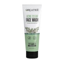 Orgatre Acne Clear Face Wash with Tea Tree, 2% Salicylic Acid & Niacinamide | Anti-Acne & Pore-Cleansing Formula for Clearer Skin | 100ml
