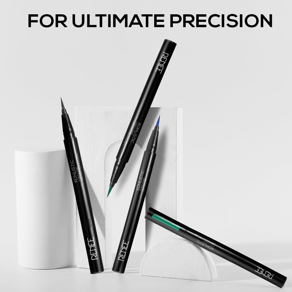 RENEE Pointy End Sketch Pen Smudge Proof Eyeliner - Matte Finish, Light Weight, Water Resistant, Long Stay Highly Pigmented with One Stroke Application Formula - Emerald