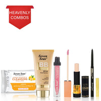 Seven Seas Light weight, BB Tube Board Spectrum Foundation, Face Primer, Liquid Lipstick, Oil Concealer, Kajal, Makeup Remover with | Full Coverage | face makeup (Combo set) (Women) (Skin)