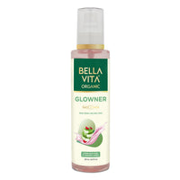 Bella Vita Organic Glowner Face Toner Face Mist, Alcohol free, Rose Water 100ml & Bella Vita Organic Vitamin C - 100 ml