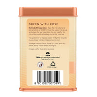 1868 by Tata Tea Green with Rose Tea Bags, Green Tea Leaves and Rose Petals, Green Tea Rich in Antioxidants, 15 Tea Bags