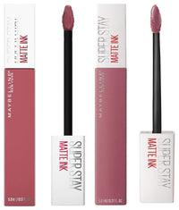 Maybelline New York Super Stay Matte Ink Liquid Lipstick, Ringleader, 5g and Maybelline New York Super Stay Matte Ink Liquid Lipstick, 15 Lover, 5ml