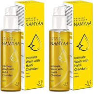 Namyaa Haldi Chandan Intimate Hygiene Wash | With Germ and Odour Protection | pH Balanced 100g (Pack of 2)