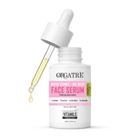 Orgatre Korean Face Serum for Glowing & Glass Skin – 10% Niacinamide, 2% Kojic Acid, 1% Ceramide, Alpha Arbutin & Rice Water | Brightening, Anti-Pigmentation, Anti-Aging | For Men & Women | 30ml