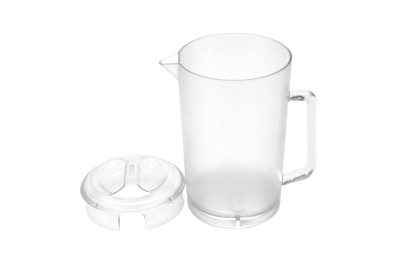 G.E.T. P-3064-1-CL-EC Heavy-Duty Shatterproof Plastic 2 Quart Pitcher with Lid, BPA Free (64 Ounce), Clear