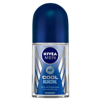 NIVEA Men Roll-On Deodorant, Cool Kick, 50ml & NIVEA Men Deodorant Roll On, Protect & Care, 50ml