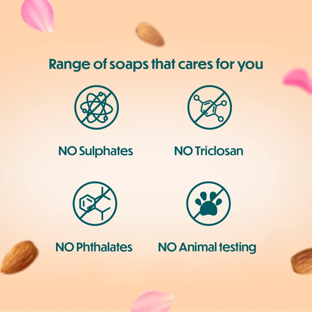 Himalaya Almond and Rose Soap, 125 g (Pack of 8)