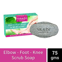 Vaadi Herbals Elbow Foot Knee Scrub Soap with Almond and Walnut Scrub, 75g (Pack of 4)