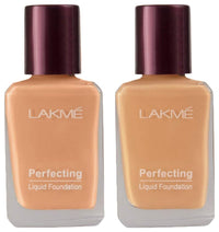 Lakmé Perfecting Liquid Foundation Light, Matte Finish, Acne Prone & Perfecting Liquid Foundation Pack of 2