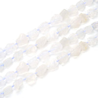 2 Strands Adabele Natural Raw Clear Crystal White Quartz Nugget Rough Gems Stone (30 Inch Total) Chakras Healing Gemstone Loose Beads GA-C1 White Quartz/Clear Crystal 2