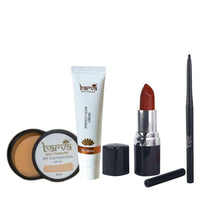 Barva Simple Makeover Kit Ghee-Enriched Makeup Contains BB Cream 10ml, Kajal, Beige Foundation & Lipstick. (Fuchsia)