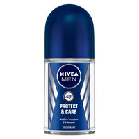 NIVEA Men Roll-On Deodorant, Cool Kick, 50ml & NIVEA Men Deodorant Roll On, Protect & Care, 50ml