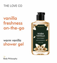 The Love Co. Warm Vanilla Body Wash | 100% Vegan Body Wash for Women and Men | Shower Gel for Smooth and Soft Skin | 50ml