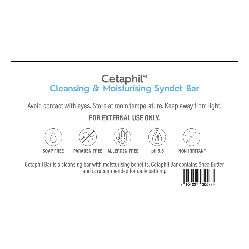 Cetaphil Cleansing Moisturizing Syndet Bar 4x100gm