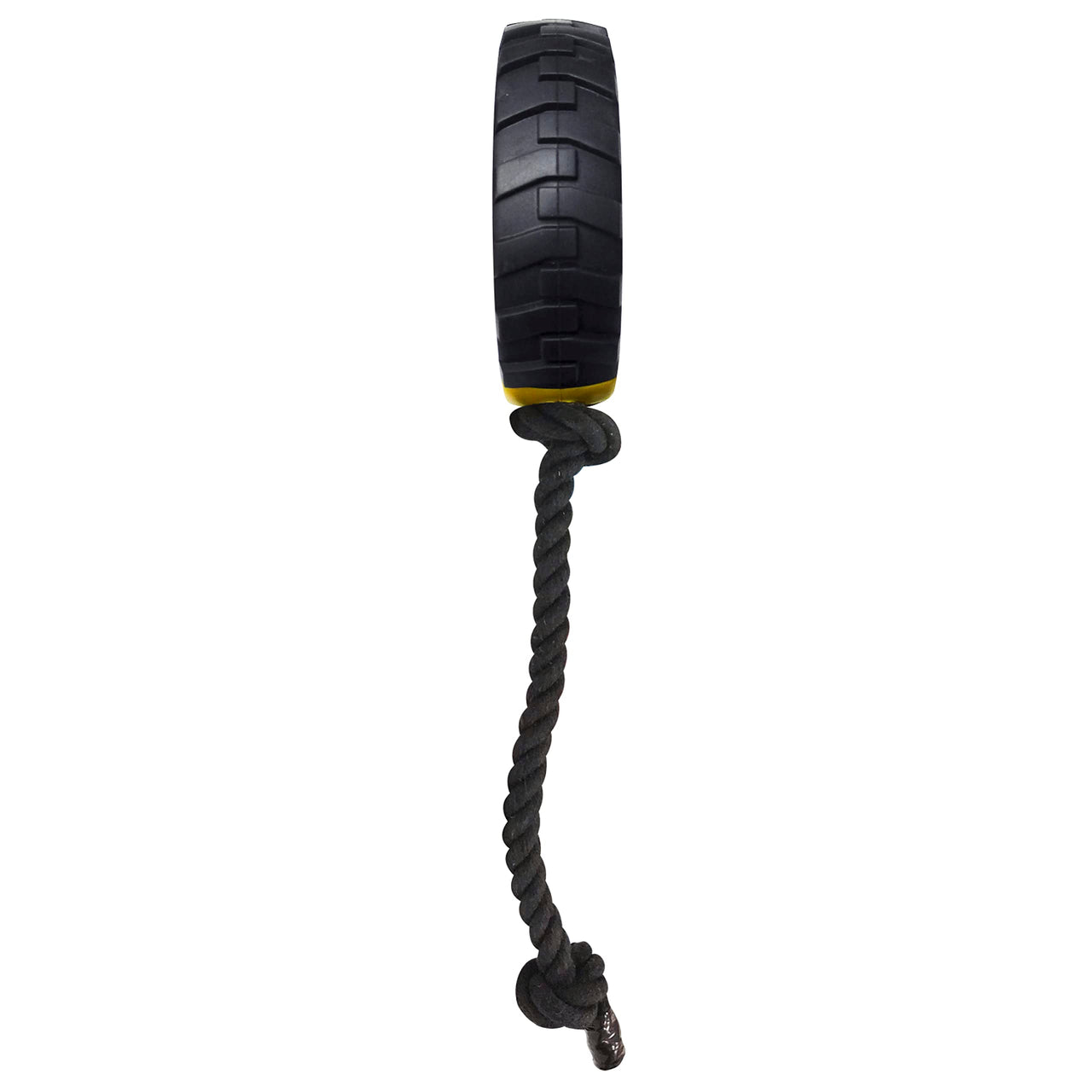 Tonka Mega Tread Rope Tug Dog Toy, Lightweight, Durable and Water Resistant, 15 Inches, for Medium/Large Breeds, Single Unit, Yellow/Black 15 in Mega Tread