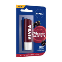 NIVEA Lip Balm, Fruity Blackberry Shine, 4.8g And NIVEA Lip Balm, Pomegranate Shine, 4.8g