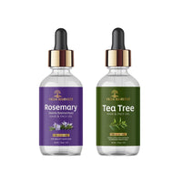 Veda Harvest Rosemary and Tea Tree oil | Hydrating, Anti acne, Cooling & Refreshing | 100% pure and natural oil
