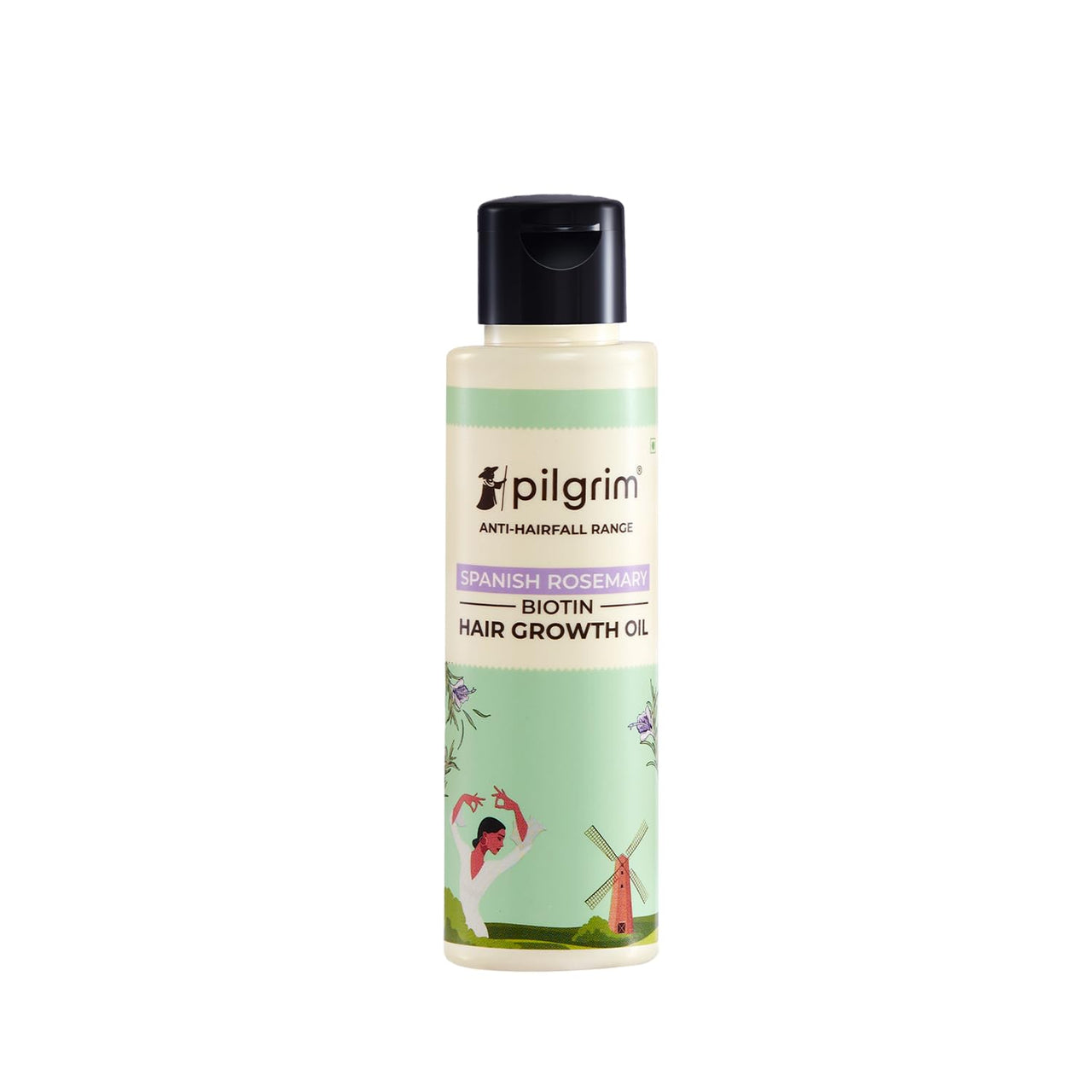 Pilgrim Spanish Rosemary & Biotin HairGrowth Oil to Control Hair Fall & Strengthens Hair 100ml | Rosemary essential oil for hairgrowth | Reduces Hairfall | Strengthens Hair I For Women and Men