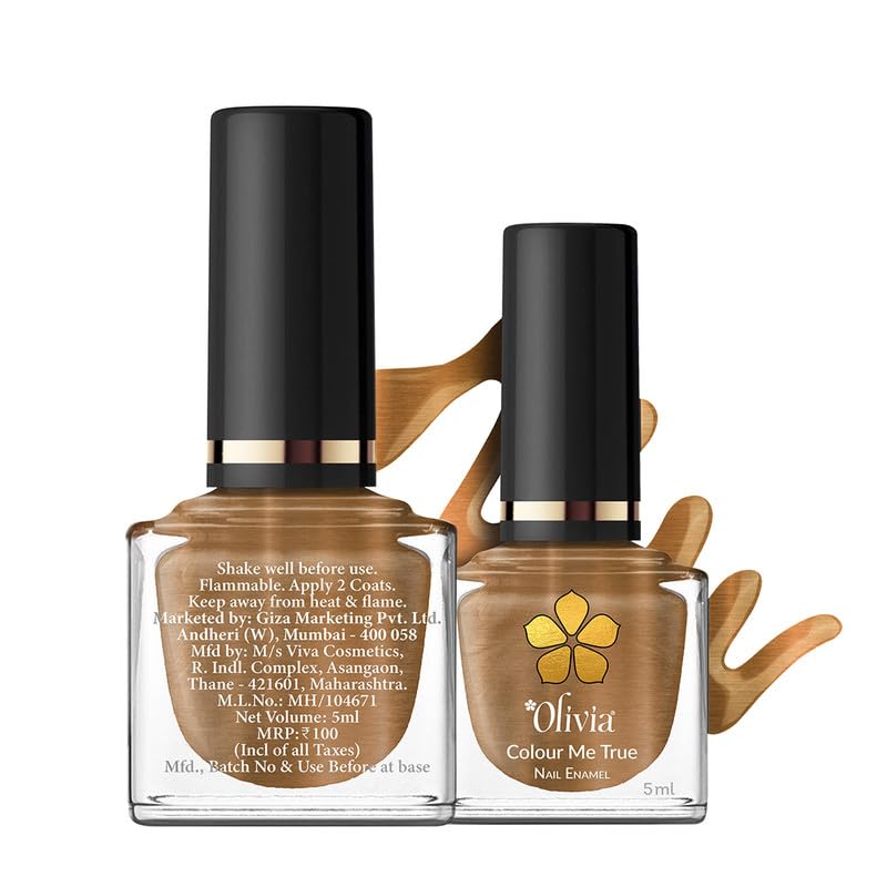 Olivia Nail Paint for Glossy Finish - 5ml (24 Coffee Sugar)