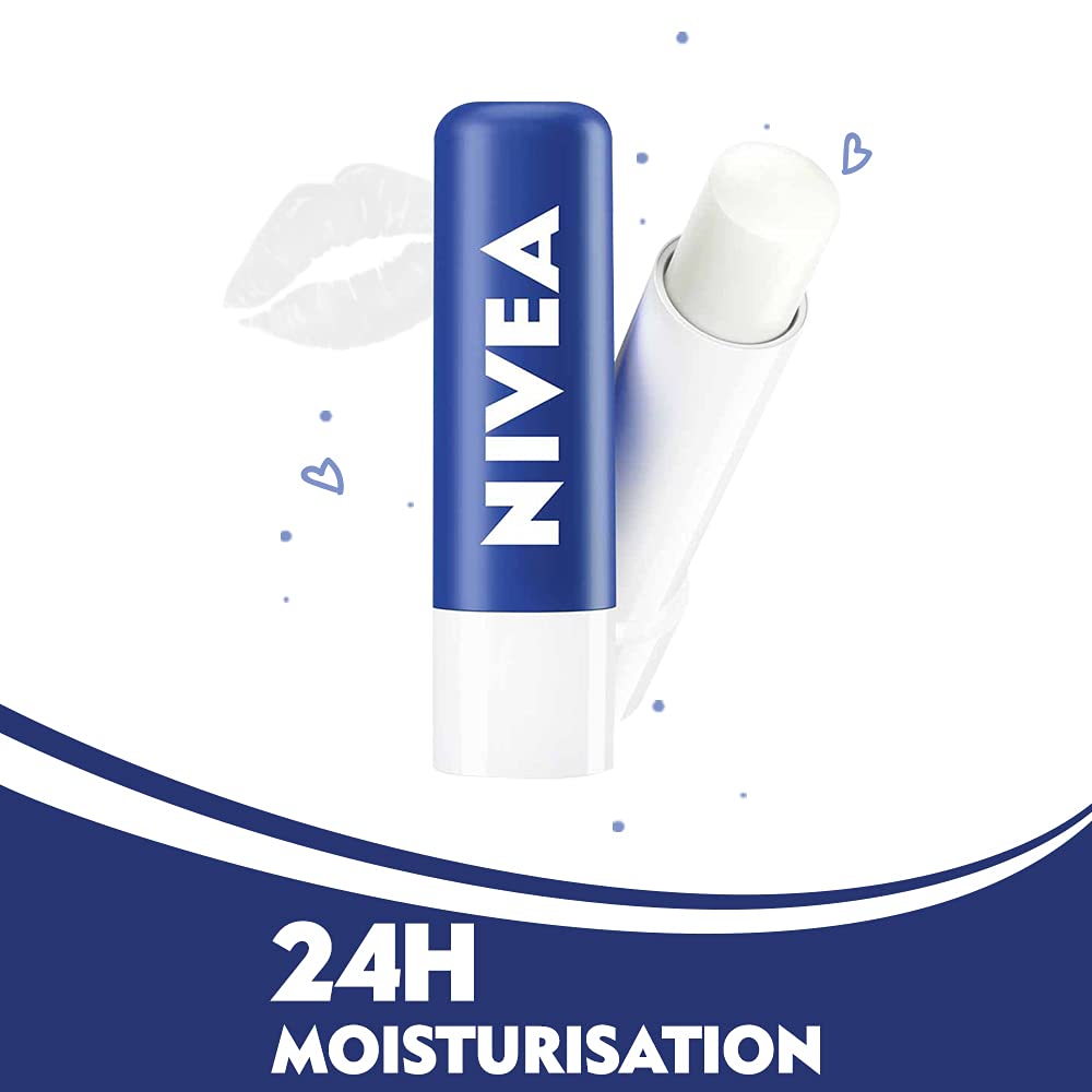 NIVEA Lip Balm, Original Care, 4.8g