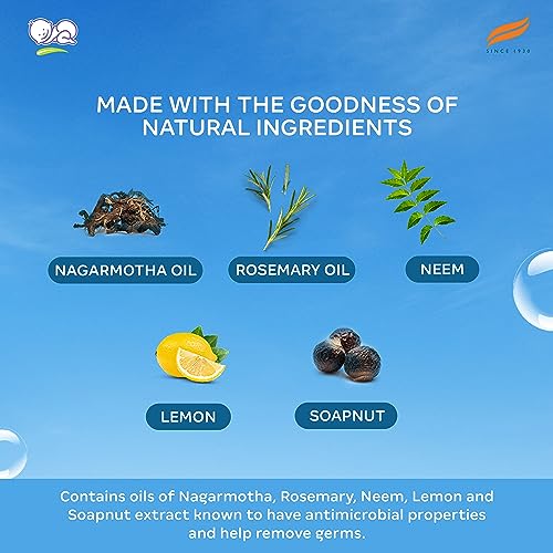 Himalaya Germ Free Baby Laundry Detergent Liquid 500 ML (Refill Pouch) | Plant Based Cleansers & Biodegradable Ingredients | Dermatologically Tested