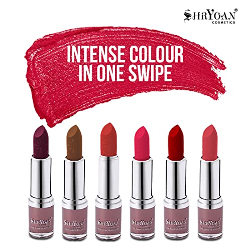 Shryoan Dance Youth Colour Matte Lipstick | 24hr Long Lasting, Velvet Texture, Matte Finish, Easy to Glide and Easy to Use (3.8g) (Shade-18)