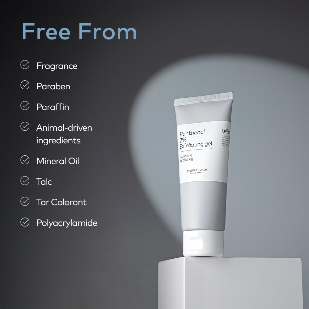 The Face Shop Alltimate Panthenol 2% Exfoliating Gel 150ML - Daily Peeling Gel with Panthenol & AHA/BHA, Gentle Exfoliator for Smooth, Glowing and Hydrated Skin, Deep Cleansing, Korean Skin Care