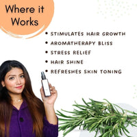 Mystiq Living Rosemary Water, Hair Spray for Regrowth| 100% Pure and Natural Hydrosol | Hair Mist (Pack of 2) - 200ML