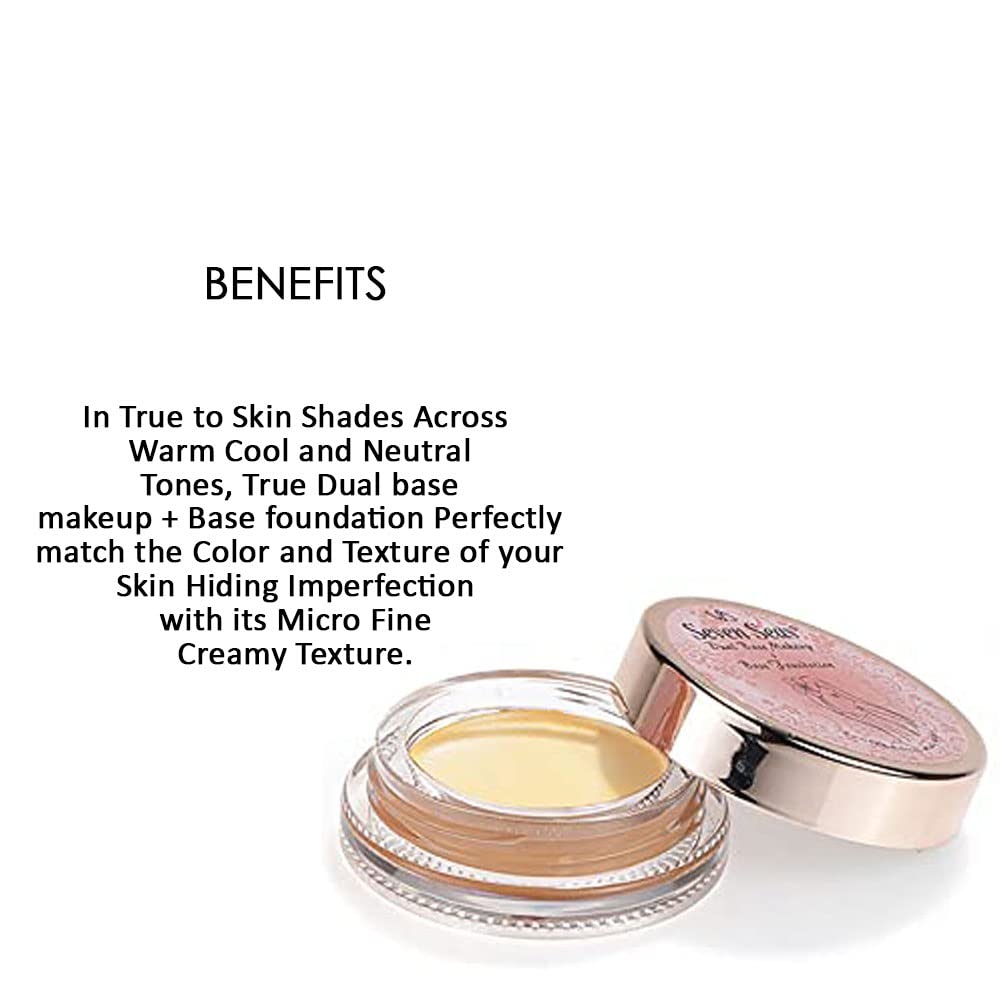 Seven Seas Mousse Foundation for All Skin Types | Lightweight, Full Coverage Concealer With SPF | Long Lasting Matte Finish Face Makeup (Sun Beige)