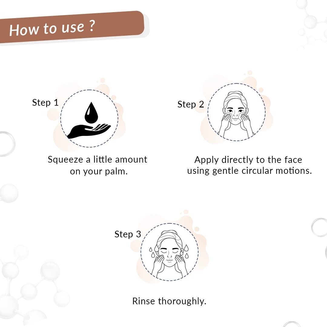 Fixderma Non Drying Cleanser, soap-free & pH Balanced cleanser, Pore-Refining, Dermatologist tested, Face Exfoliator, Non-comedogenic & Non-irritating skin cleanser - 60g