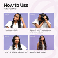 MANETAIN Hard Hold Gel for Curly & Wavy Hair 100ml | Strong Hold, Frizz Control | Long-lasting Definition, Humidity Resistant, Shine-Enhancing