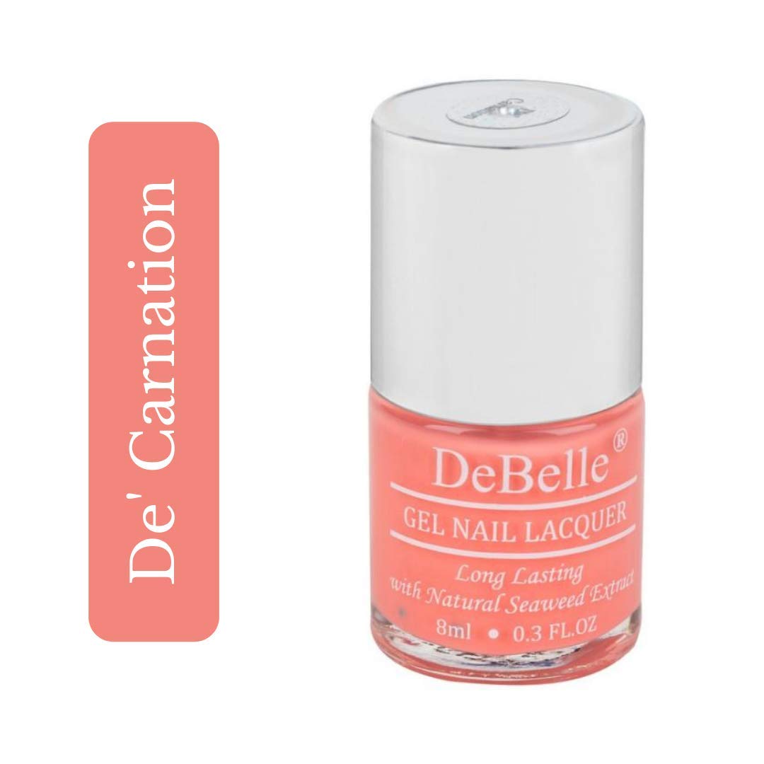 DeBelle Glossy Finish Gel Nail Polish De Carnation (Blush Pink Nail Paint), 8 ml