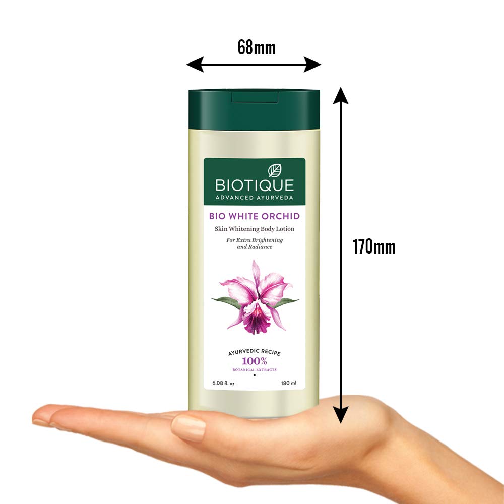 Biotique Bio Creamy Coconut Ultra-Rich Body Lotion For Extra Dry Skin, 180ml & Bio White Orchid Skin Whitening Body Lotion, 180ml