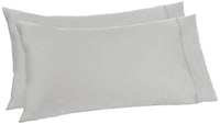 Aware 100% Organic Cotton 300 Thread Count Pillowcase Set, Light Gray, Standard, 2 Pack, 32