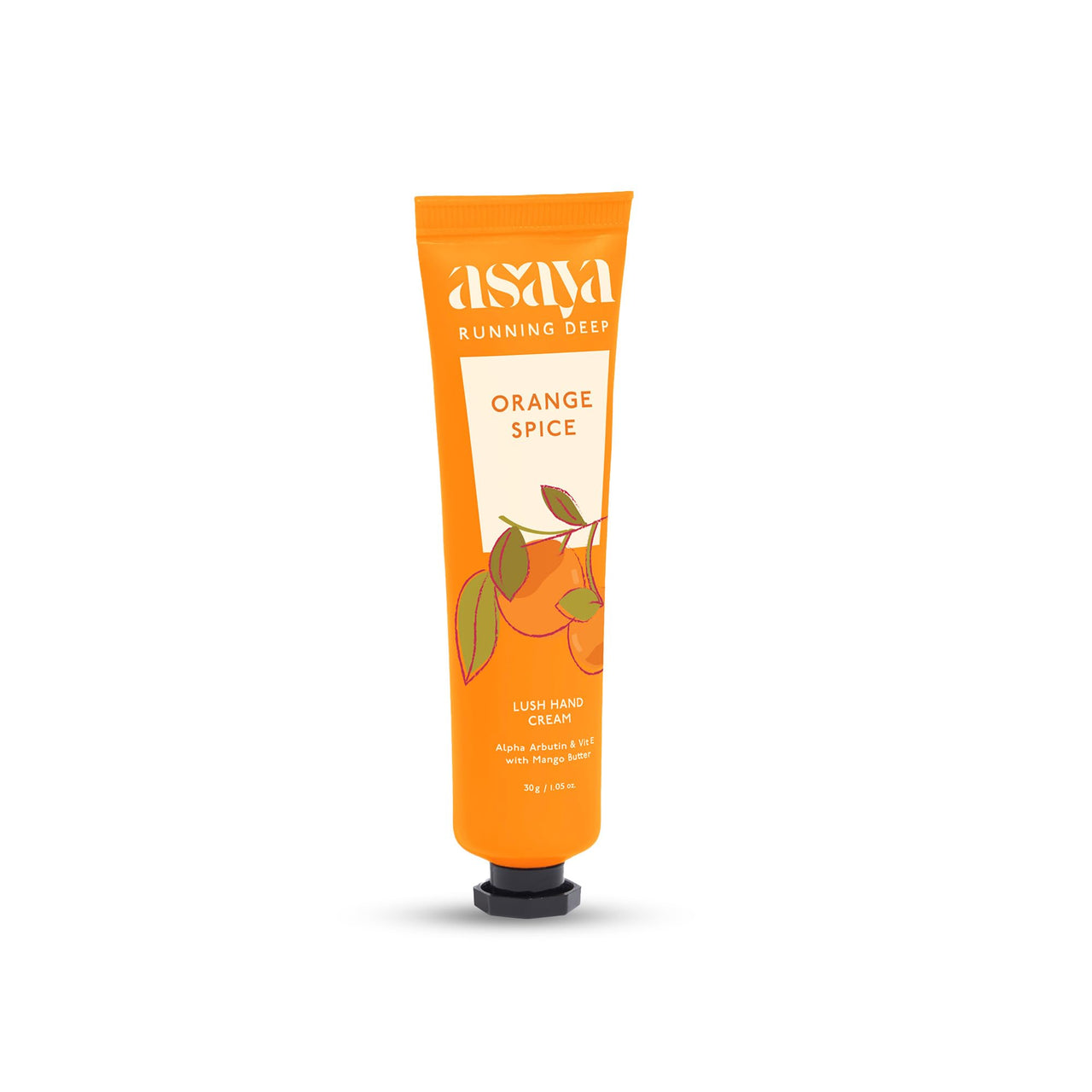 Asaya Orange Spice Hand Cream for Women & Men | Nourishes, Brightens | Softens Dry, Rough Hands | Non Sticky and Quick Absorbing | Intense Moisturization | Reduces Tan & Pigmentation | Alpha Arbutin, Mango Butter & Vit E | Oily skin | Dry Skin | Vegan | F