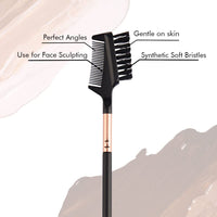 Daily Life Forever52 Precise Combo Brush for Daily Face Make Up Perfect For Face, Nose, Cheekbones, Eyeshadow, Eyebrow And Blending Pigments, Diffused Finish (Cruelty-Free Bristles) -NX022