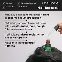 Soulflower Peppermint Essential Oil for Skin & Hair Growth, Hair Fall Control, Scalp |100% Pure & Natural Therapeutic Grade, Undiluted, Ecocert Cosmos Organic Certified, Mentha Piperita |10ml