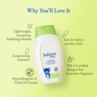 Softsens Baby Nourishing Lotion with Milk Cream & Shea Butter For Face & Body, Moisturizer for Kids 200ML (Pack of 1)
