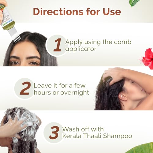 Mamaearth Kerala Thaali Hair Oil with Hibiscus, Bhringraj, Methi Dana & Amla for Thick & Long Hair - 150 ml | Stimulates Hair Growth | Nourishing Thali | 100% Natural Herbs | 12 Potent Herbs