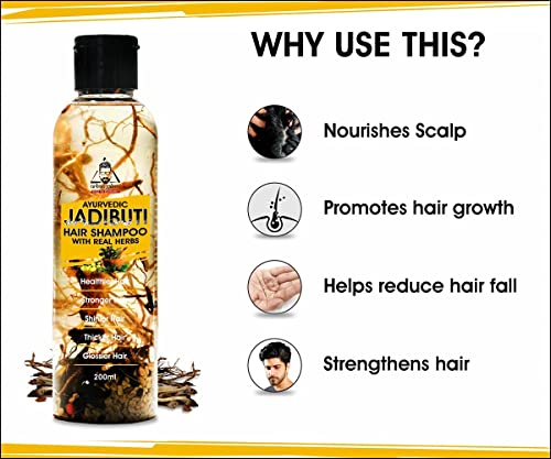 Urbangabru Hair Volumizing Powder 10 GM & Jadibuti Hair Shampoo 200 ML - Men's Grooming Combo Kit