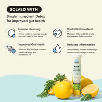Bloom Moringa Antioxidant Effervescent Tablets | 20 Effervescent Tablets (Pack of 1) | Natural Liver Detox and Gut Health | Infused with Organic Moringa Leaf Powder | Lemon Flavour