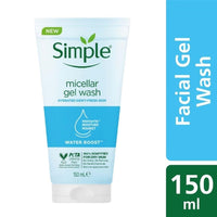 Simple Water Boost Micellar Facial Gel Wash Sensitive Skin 5 oz