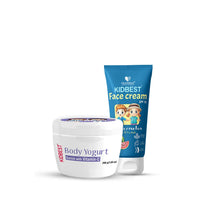 HealthBest Kidbest Face Cream (50ml) & Kidbest Body Yogurt (200g) for 3-13 Years Kids | Combo Set