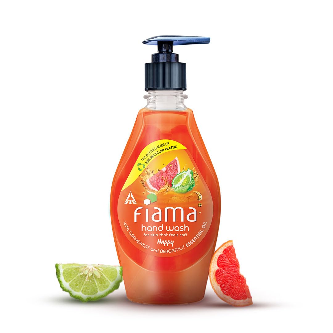 Fiama Happy Hand Wash, 400 ml, with Grapefruit and Bergamot Essential Oil, Soft and Supple Hands, Fragrant Handwash
