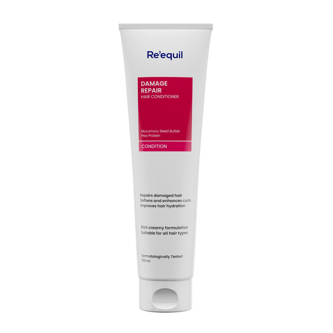 RE' EQUIL Damage Repair Conditioner With Murumuru & Pea Protein | Silicone Free Conditioner | Repairs, Nourishes, And Detangles Hair | Great For Curly, Damaged Hair | 150Ml,1 Count