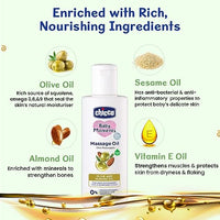 Chicco Baby Moments Massage Oil, New Advanced Non-sticky & Moisturizing Formula with Natural Ingredients to Prevent Dryness, Suitable for Baby’s Skin, Hair & Scalp, No Phenoxyethanol & Parabens (100ml)