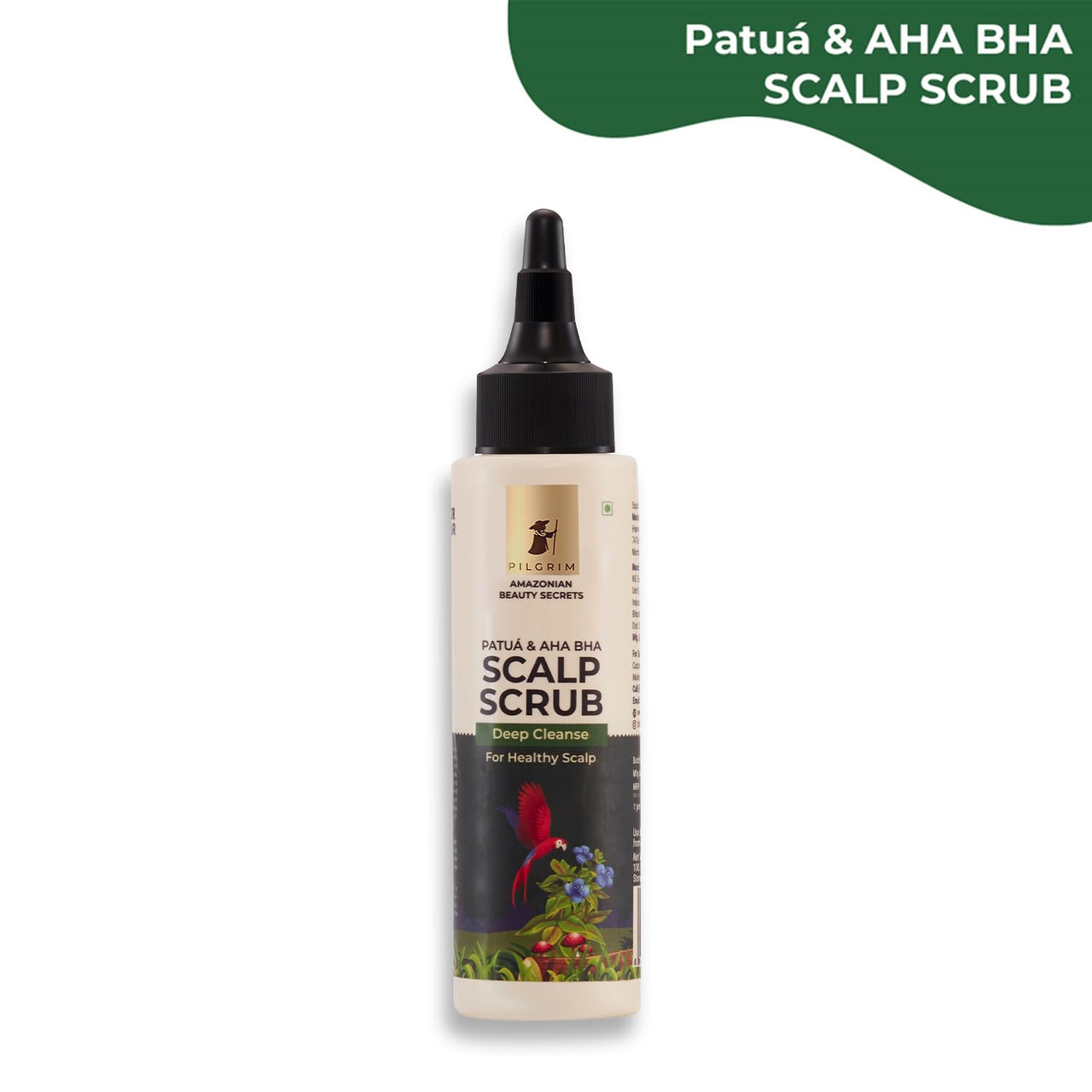 Pilgrim Amazonian Patuá & Aha Bha SCALP SCRUB for women & men | Deep cleanse for healthy scalp | Gentle Exfoliating Scrub To Prevent Product Build-up | Silicon free | 100 ml