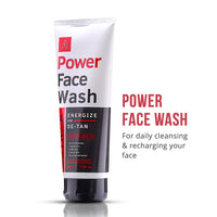 Ustraa De-Tan Face Scrub for Men, 100g | Exfoliation & Effective Tan Removal | No SLS & Power Face Wash - 200g - Energize & De-Tan | Helps Effectively Remove Tan, Brightens Skin