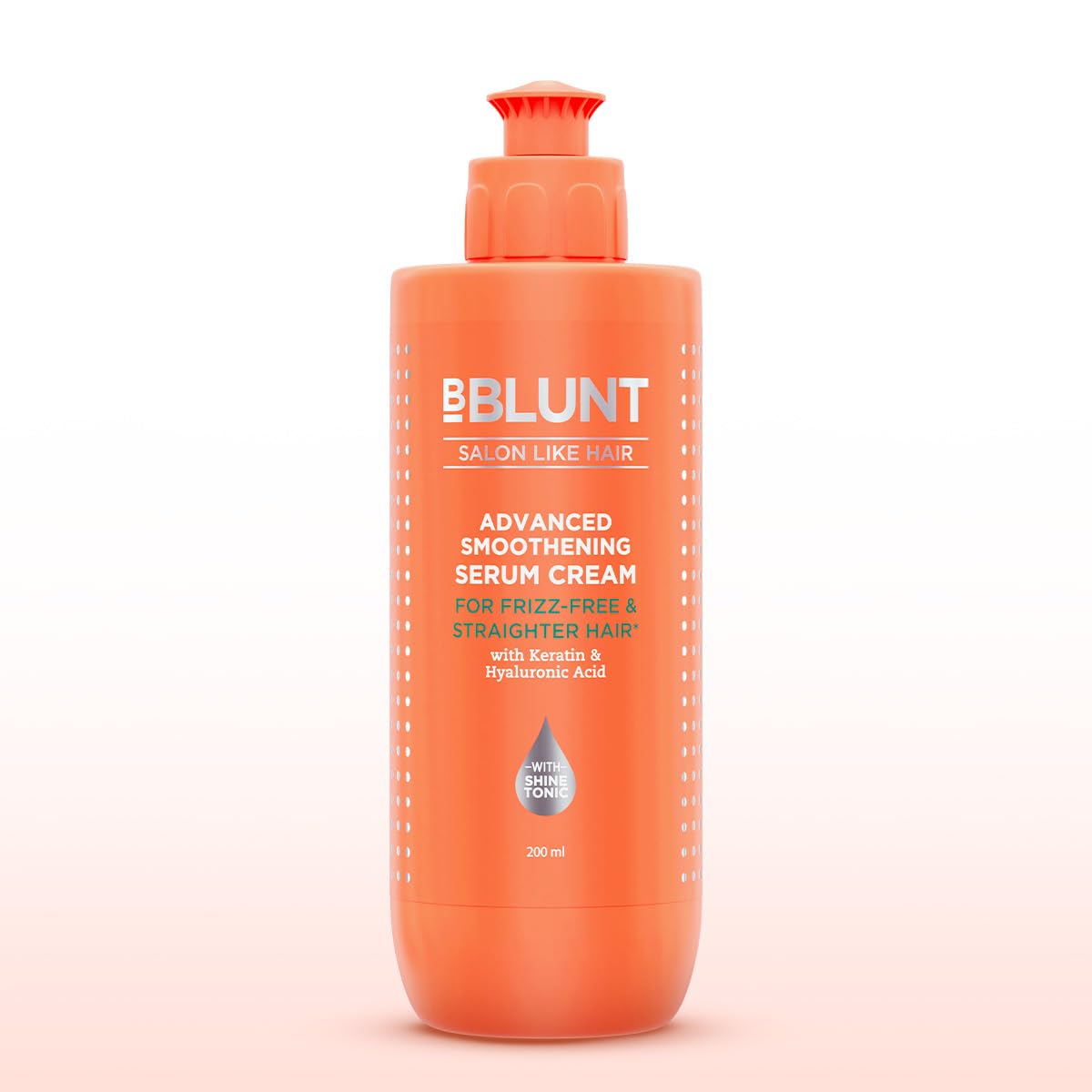 BBlunt Advanced Smoothening Serum Cream with Keratin & Hyaluronic Acid - 200 ml | Makes Hair Frizz-Free & Straighter | Deeply Nourishes | Adds Spectacular Shine | For Men & Women