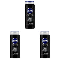 NIVEA MEN Active Clean Shower Gel,500 ml (Pack of 3)